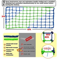 Multi-Colored Climbing Net for Kids – 750 lbs Capacity, 3ft x 6ft, Outdoor Fun!