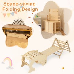 7-in-1 Indoor Climbing Toys for Toddlers w/ Reversible Ramp Sea Lion Rocker