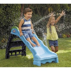 2-in-1 Outdoor-Indoor Wet or Dry Slide with Easy Storage, Blue, Ages 2 to 6