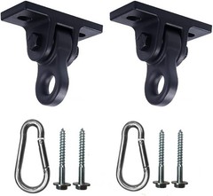 Heavy Duty Black Swing Hangers Screws Bolts Included 2 Pack, 2 Packs