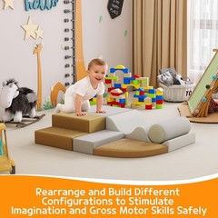 6 Pcs Climbing Toy Set Lightweight Foam Building Blocks for Kids Soft Equipment