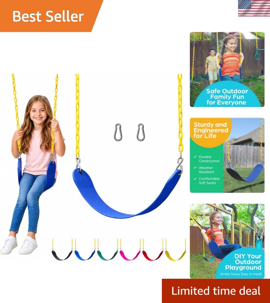 Pre-Assembled Swing Seat Kit for Kids – Install Easily with Heavy Duty Chains