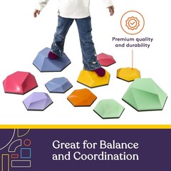 Kids Balance Stepping Stones – Indoor/Outdoor Coordination & Strength Blocks, No