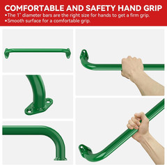 17.3 Inch Safety Playground Handles Metal Indoor Outdoor Climbing Monkey Bars Sw