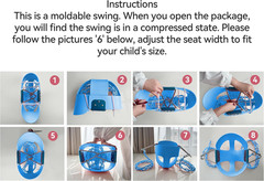Toddler Swing, Full Bucket Baby Swing Seat & Iron Chains (Blue) | Baby Swing Out