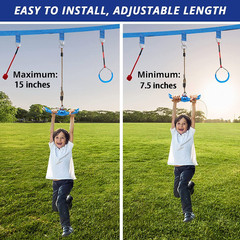 Ninja-Twister Swing Spins Set: Slackline Attachments – 360° Handle Twist-Spin Fl
