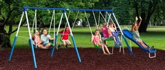 XDP Recreation All Star Metal Swing Set for 7 Kids – Fun Outdoor Play!