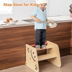 Wooden Climbing Toy Triangle Climber Set of 2 w/Seesaw Dual-sided Ramp Indoor