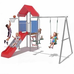 Playground Swing Sets Playset for Backyard with Slide Outdoor Play Set for Kids