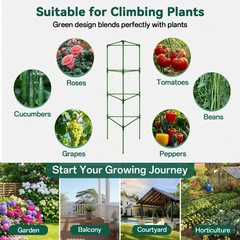 Halatool 6 Pack 60 inch Tomato Cages Adjustable Metal