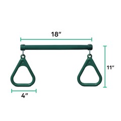Backyard Swing Set with Monkey Bars & Trapeze, Heavy Duty Chain, Outdoor Play Eq