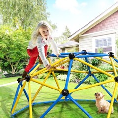 Pre-Owned 6FT Climbing Dome Climber Jungle Gym Geometric for Kids Indoor Outdoor