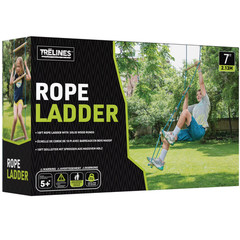 Trelines 7ft Rope Ladder: Wood Steps, 250lb Cap, Kids & Adults