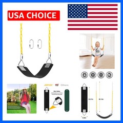 Swing Set, Seat with 66 Inch Anti-Rust Chains Thermoplastic Coated, Support 2…