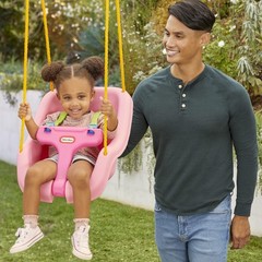 Little Tikes Snug ‘n Secure Pink Swing with Adjustable Straps, 2-in-1