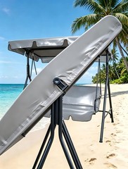 Swing Canopy Replacement Cover, 3 Seat Waterproof Outdoor Swing Covers for Ou…