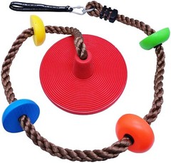 Tree Climbing Rope and Kids Disc Swing Seat Set Outdoor Backyard Playground A…