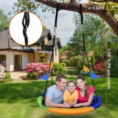 40 Inch Saucer Tree Swing Flying 660lb Weight Capacity 2 Added Hanging Straps Ad