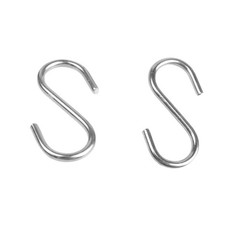 48PCS 1.2 Inch 304 Stainless Steel S Hooks, Heavy Duty M2 Hanging Hooks Mini …