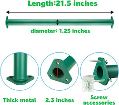 15 Set Metal Monkey Bars Rungs for Indoor/Outdoor Climbing – Green