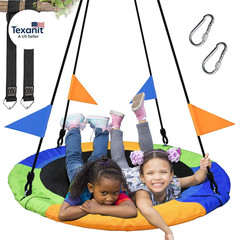 40 Inch Saucer Tree Swing Flying 900Lb Weight Capacity 2 Added Hanging Straps Ad