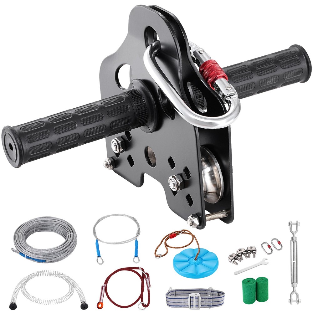 Uimoso 80 ft Zip Line Kit Trolley Slackers Zipline Up to 330 lb(Teens Only)