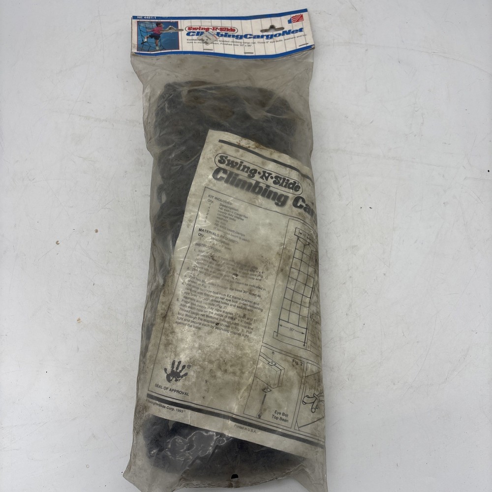 Swing N Slide Climbing Cargo Net New In Original Bag 30″ X 96” Black NE 4481-1