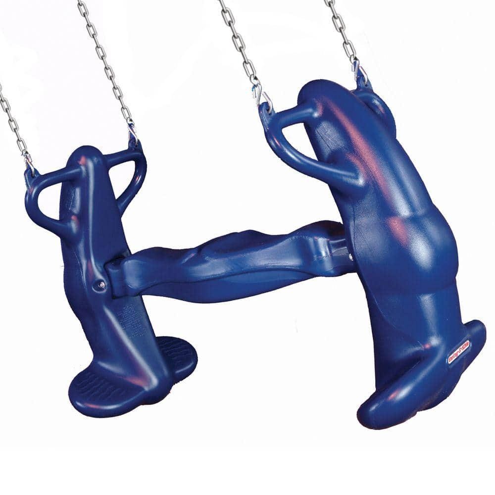 Swing-N-Slide Playsets Plastic Mega Rider Multi-Child Swing Glider Steel Blue