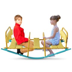Kids Triple Seat Seesaw Outdoor Playground Equipment Rocking Horse for
