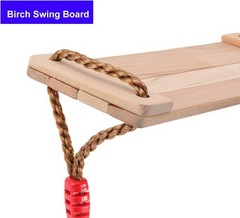 15.57 x 6.3 Inch Wooden Swing, Hanging Tree Swing Seat with Adjustable Rope a…