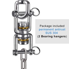 Swing Swivel, 360° Rotational Device with 2 Bearings, 770LB Capacity, Stainle…