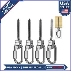 6 Pack M10 Heavy Duty Swing Hangers Stainless Steel 1800lb Capacity for Hammocks