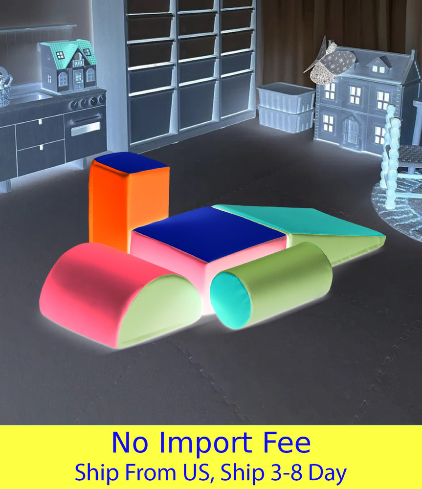 5PCS Foam Climbing Blocks Toddler Climb Crawl Play Set Indoor Soft Play Gym