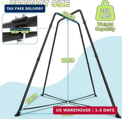 Swing Stand with Sensory Swing, Swing Frame with Pod Swing, X-Shaped Swing Set,
