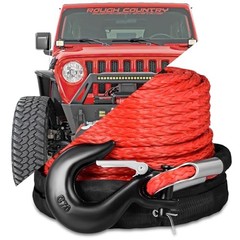 3/8″ x 92ft Synthetic Winch Rope, 26500lbs Winch Rope 3/8″ x 92ft, 26500lbs