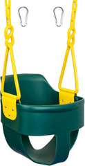 Premium High Back Full Bucket Toddler Swing Seat with Finger Grip, Plastic Coate