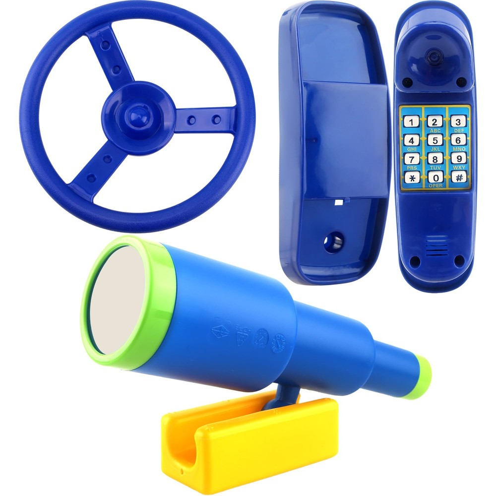 Playground Accessories Swingset Steering Wheel Plastic Telescope Telephone Sw…
