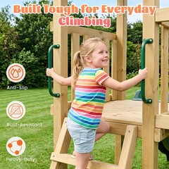 17 Inch Monkey Bars Indoor Outdoor 4 Pack Green, Heavy Duty Metal Playground …
