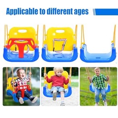 3-in-1 Convertible Kids Swing Seat with Detachable High-Back Support, Navy