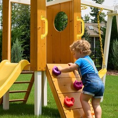 10 Inch 4 Pieces Blue Metal Safety Handles for Playground Accessories – Outdo…