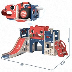 Toddler Climber Slide Playset OutdoorIndoor Freestanding Slide Playroom for Kids