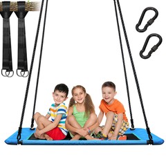 700lb Giant 60″ Platform Tree Swing for Kids Adults Waterproof 2 Hanging Straps