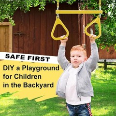 Duty Ring Trapeze Bar for Backyard-16.5″ Trapeze Swing Bar- Swingset Accessor…