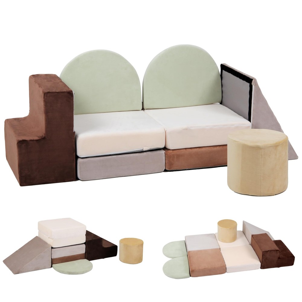 Foam Climbing Blocks 7-Piece Set for Toddlers – Soft Indoor Activity Gym