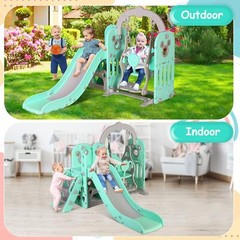 Toddler Slide and Swing Set Indoor Outdoor Playground kids Climber Slide Playset