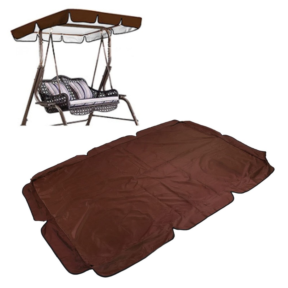 2-Seat Porch Swing Canopy Waterproof Swing Top Cover Garden Swing Seat Canopy…