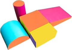 Kids Foam Climbing Blocks 5 Piece Set Soft Play Shapes for Toddlers Baby Indoor