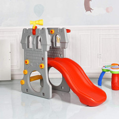 5-in-1 Toddler Slide & Playground Set with Basketball Hoop & Climbing Stairs