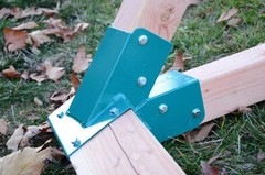 HANDYGO Swing Set Brackets – Heavy Duty Steel Swing Kit, 2 DIY Wooden Swing H…