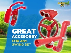 SWING SET STUFF DELUXE ACCESSORIES KIT RED park accessory playground parts 0245